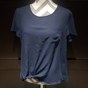 Flowy Navy Blue Blouse